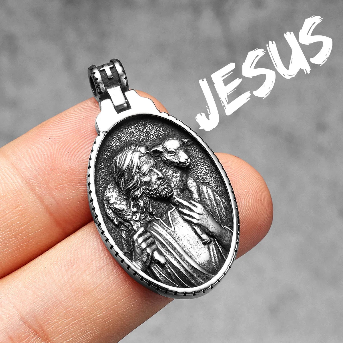 Christian Jesus Powerful Amulets Stainless steel Men Necklaces Pendants Chain For Women Jewelry Male Accessories Gifts Wholesale