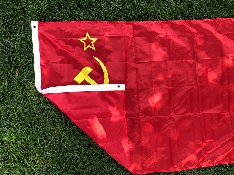 SKY FLAG Red CCCP Flag 90x150CM Union of Soviet Socialist Republics 3x5fts Super-Poly Indoor Outdoor USSR Country Russian Banner