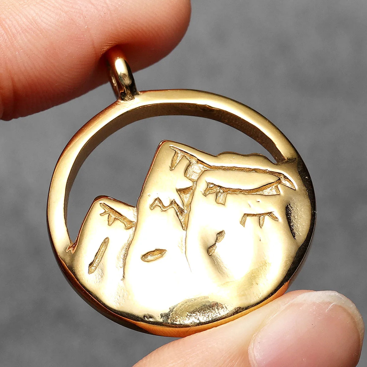 Snow Mountain Stainless Steel Men Necklace Pendant Chain Punk Simple For Women Fashion Jewelry Gifts Wholesale Dropshiping