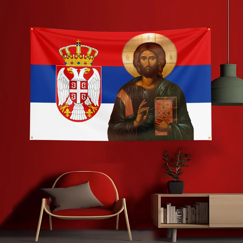 3X5 FT J-JesusS Game Flag Polyester Printed Party Flag for Garage Room Decoration