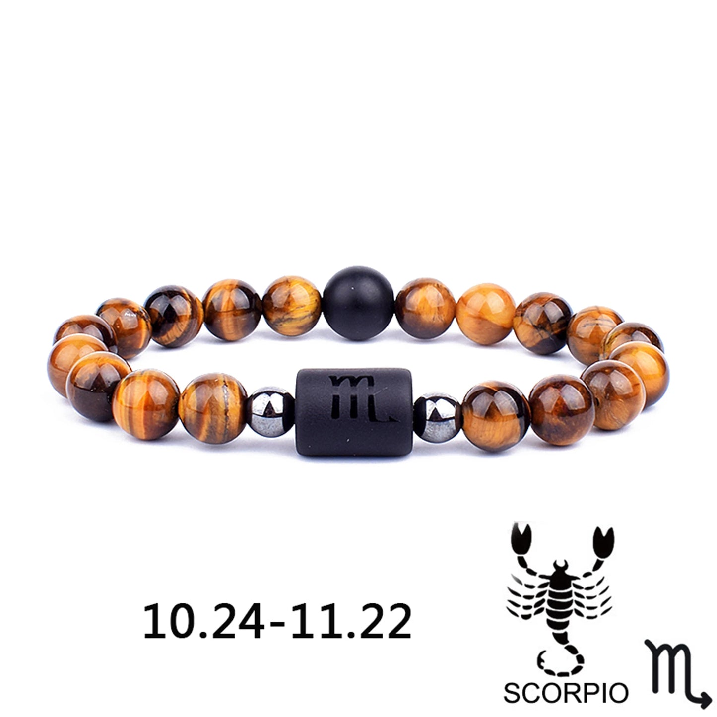 12 Zodiac Signs Constellation Charm Bracelet Men Women Fashion Tiger Eye Stone Beaded Bracelets Virgo Leo Libra Couple Jewelry
