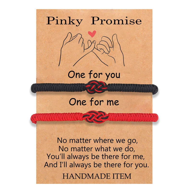 Valentines Day Birthday Gifts for Her Him Matching Red String of Fate Couple Bracelet for Boyfriend Girlfriend Wife