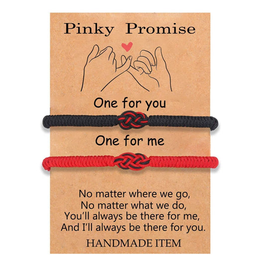 Valentines Day Birthday Gifts for Her Him Matching Red String of Fate Couple Bracelet for Boyfriend Girlfriend Wife