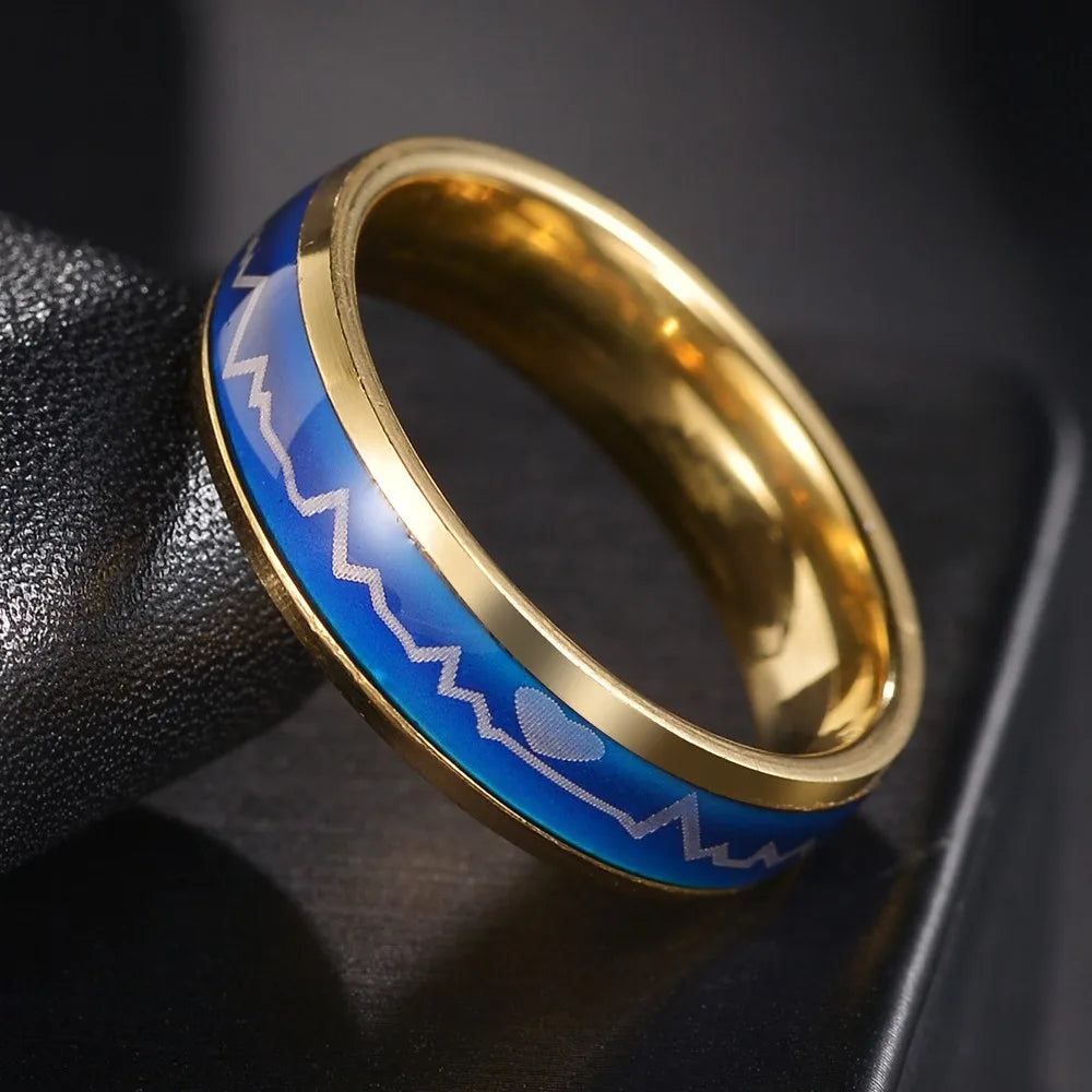 Fashion New 8mm Simple Men Ring Smooth Stainless Steel Blue Charms Rings Women's Couple Jewelry Gift Dropshipping
