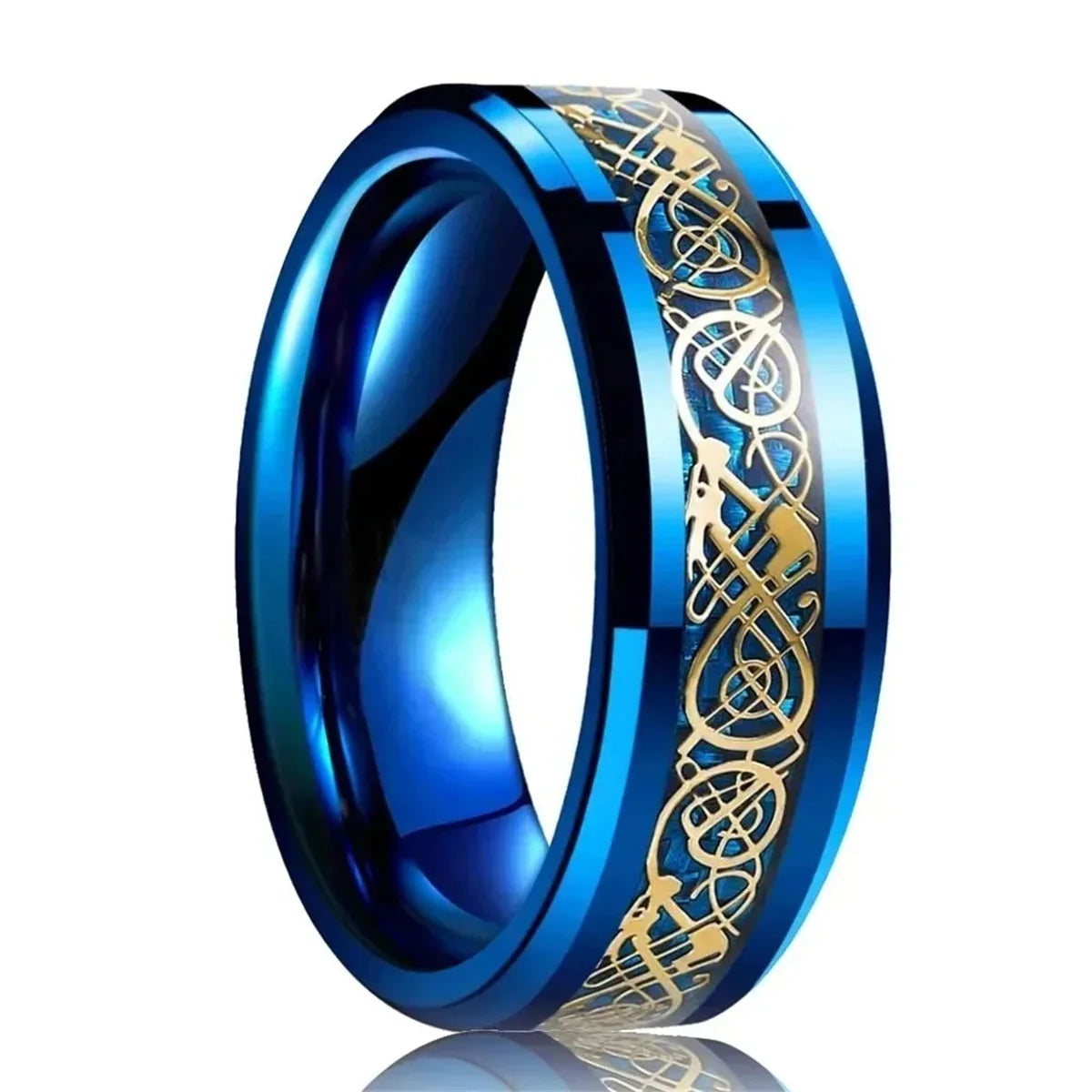 Fashion 8mm Tricolor Titanium Wedding Rings For Men Black Brushed Stainless Steel Ring Men's Wedding Band Jewelry Wholesale