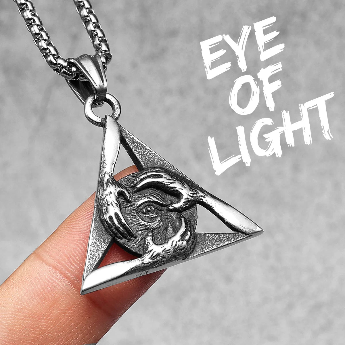 Freemasonry Eye of Light Stainless Steel Men Necklaces Pendant Chain Punk For Women Fashion Jewelry Gifts Wholesale Dropshiping