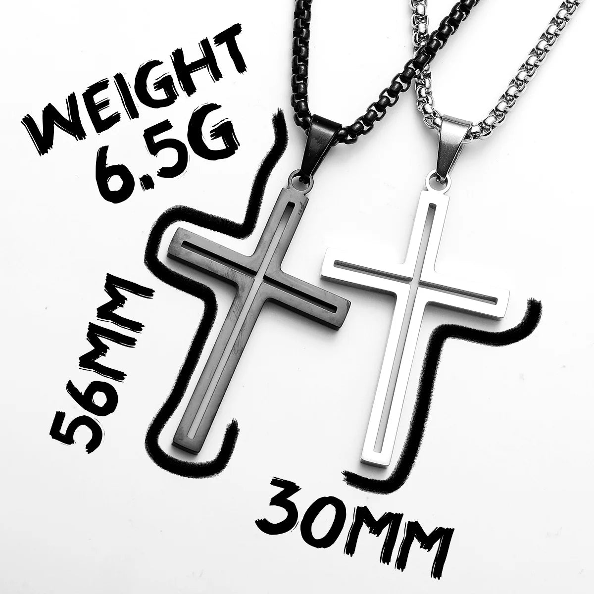 Hollow Cross Simple Amulet Stainless Steel Men Necklaces Pendant Chain Punk Women Fashion Jewelry Gifts Wholesale Dropshiping