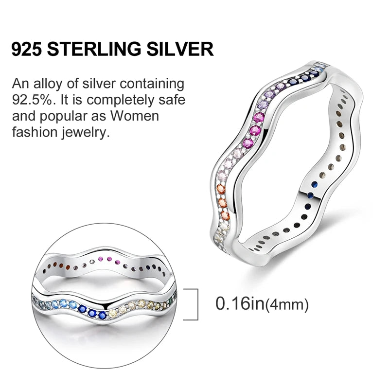 925 Sterling Silver Infinite Love Ring Original Luxury Design Zircon Finger Rings For Women High Quality Wedding Jewelry Gift