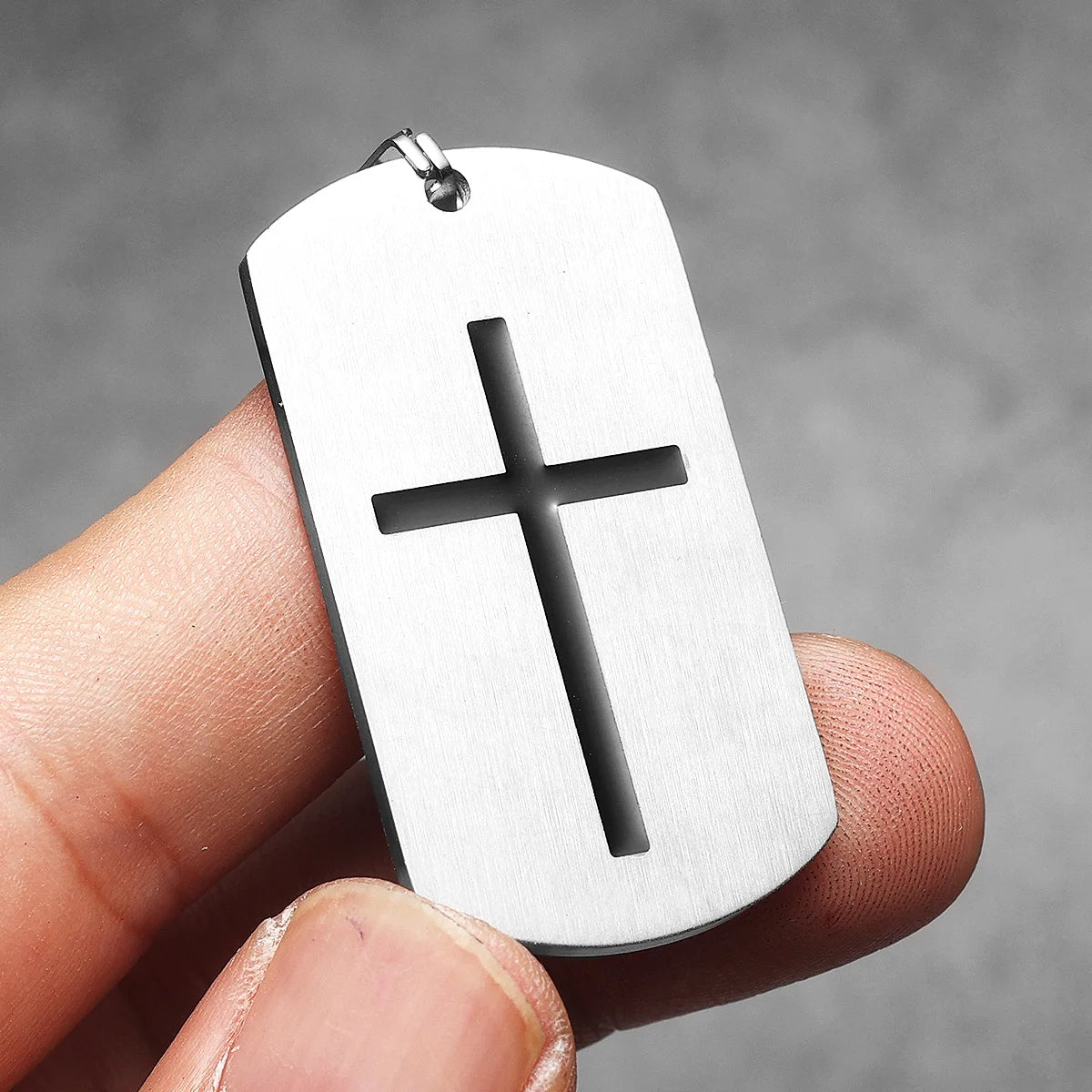 Cross Amulet Bible Tag Stainless Steel Men Necklaces Pendant Chain Punk For Women Fashion Jewelry Gifts Wholesale Dropshiping