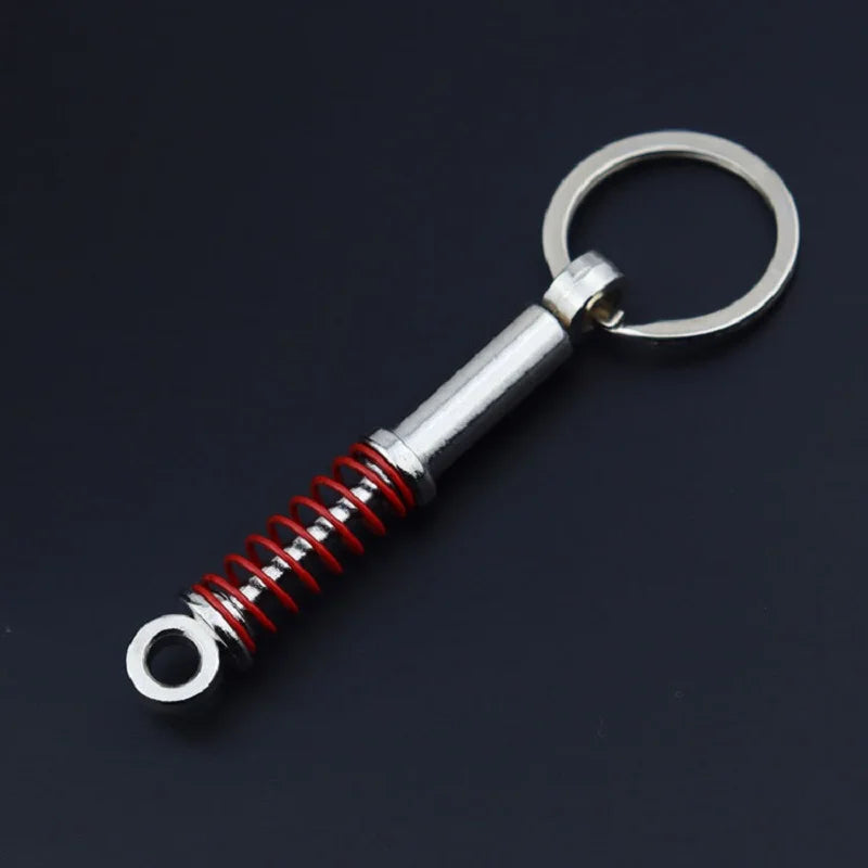 Car Speed Gearbox Gear Head Keychain Manual Transmission Lever Metal Key Ring Car Refitting Metal Pendant Creative Keychain 2023 JZ-Red