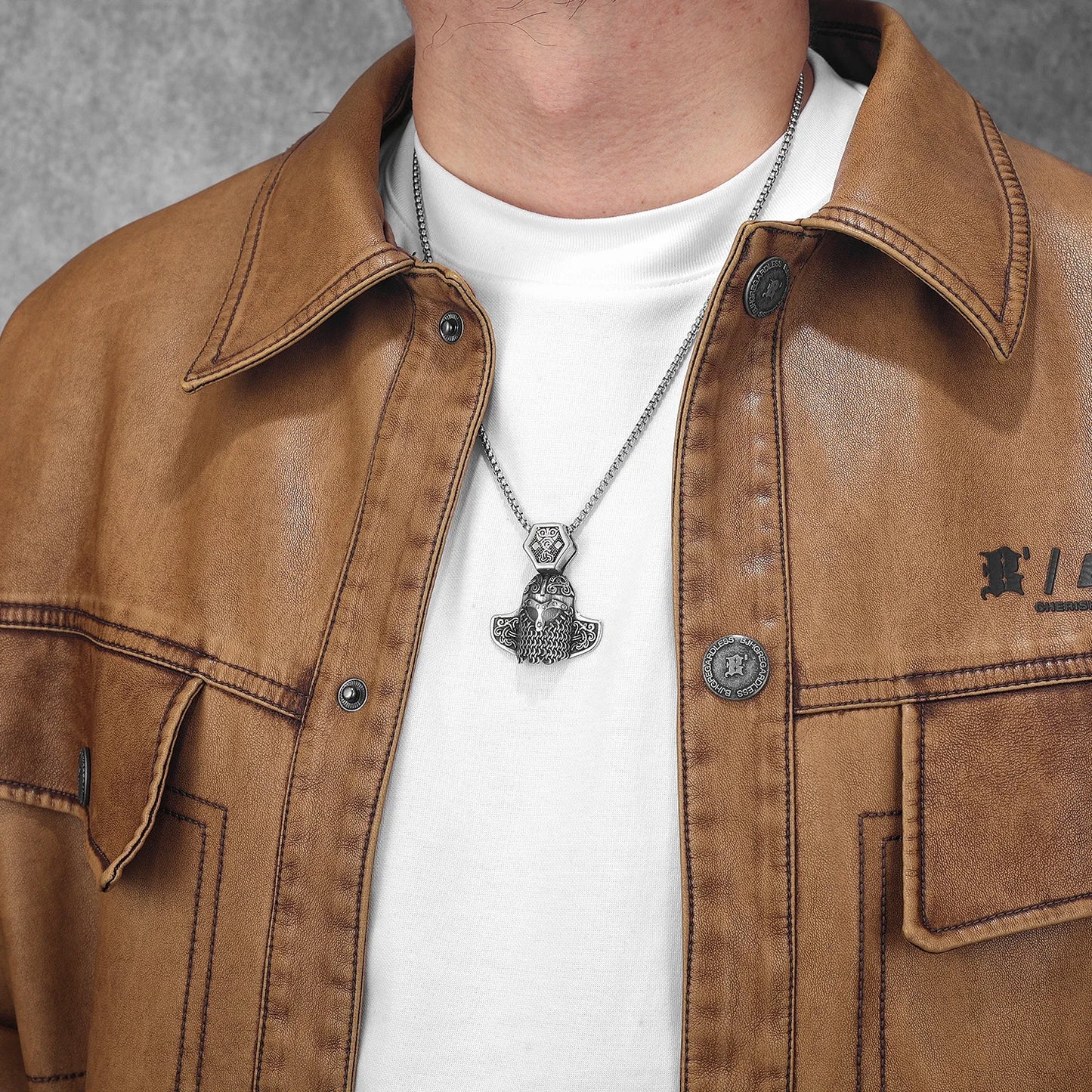 Viking Helmet Stainless Steel Men Necklaces Pendant Chain Punk Hiphop Women Fashion Jewelry Gifts Wholesale Dropshiping