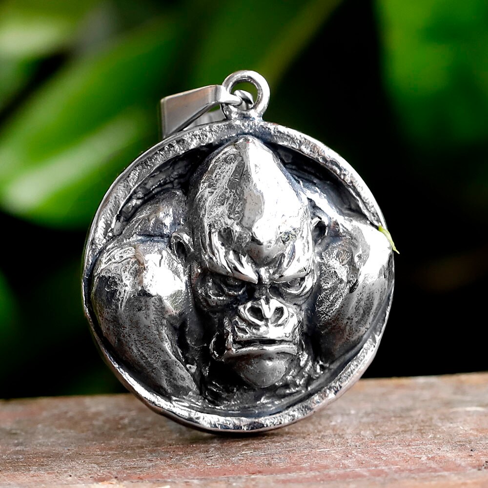 2023 New Creative Design Stainless SteelVintage Stainless Steel Animal Gorilla Pendant Fashion jewelry free shipping
