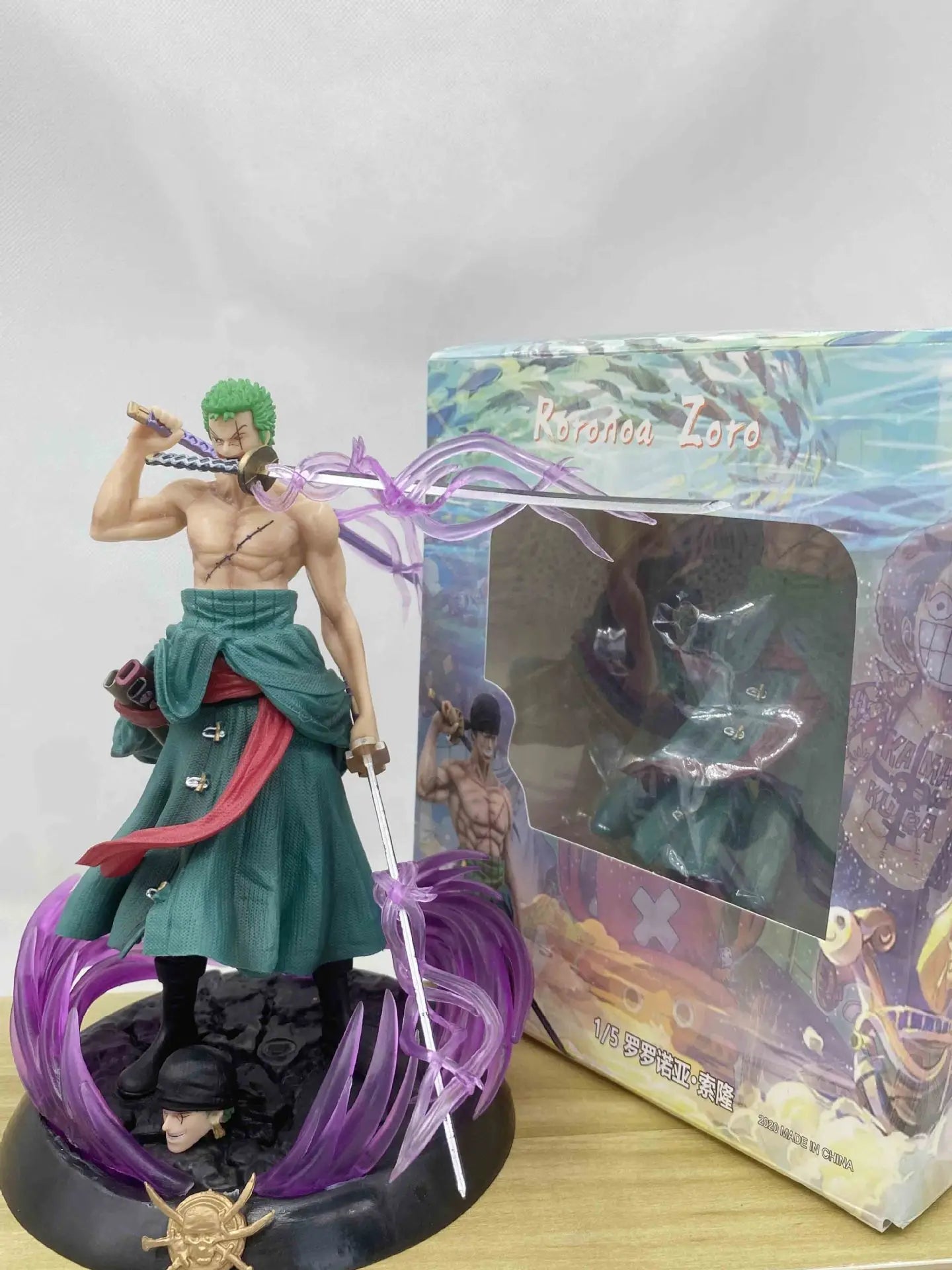 Anime One Piece 21CM Roronoa Dream Zoro Figure Collectible Figurine Model Cartoon Collection Toy Children Kids Boy Birthday Gift As Show with box CHINA