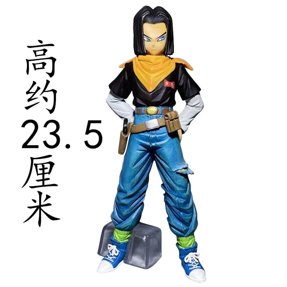 24CM Anime Dragon Ball Z Android 17 18 Figure Android 18 PVC Action Figures Collection Model Toys for Children Christmas Gifts