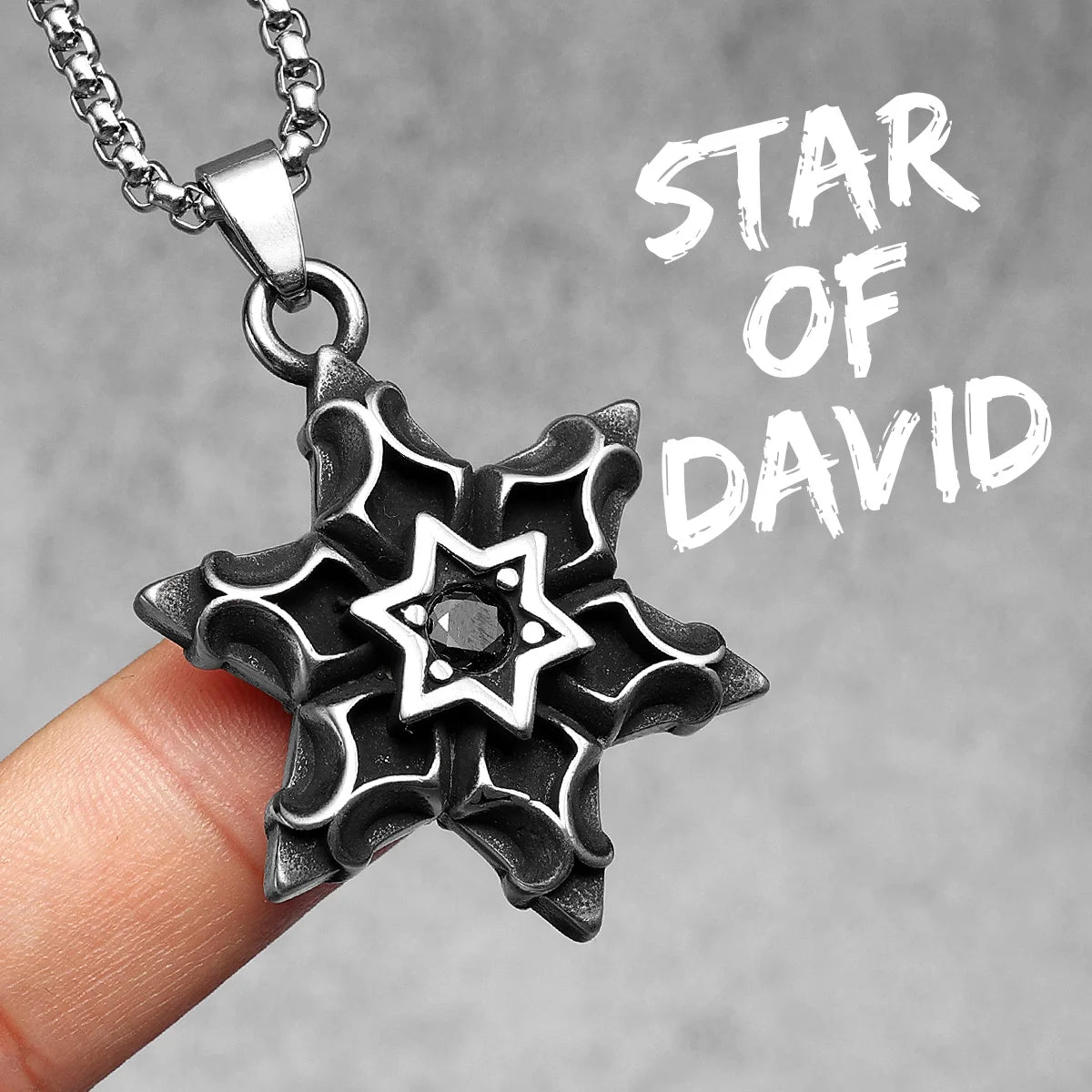 Salomon Masonic Star of David Stainless Steel Men Necklaces Pendant Chain Punk New in For Women Fashion Jewelry Gifts Wholesale