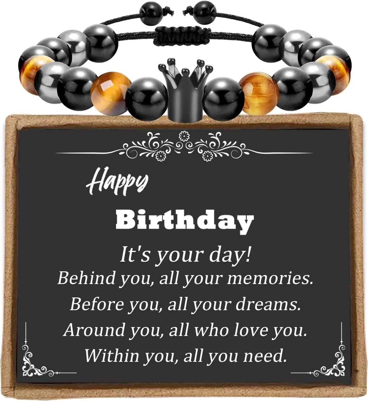 Adjustable ID Triple Protection Bracelets Graduation Gifts for Teen Boys Son Man Teenage, Happy Birthday Gifts for Son Grandson