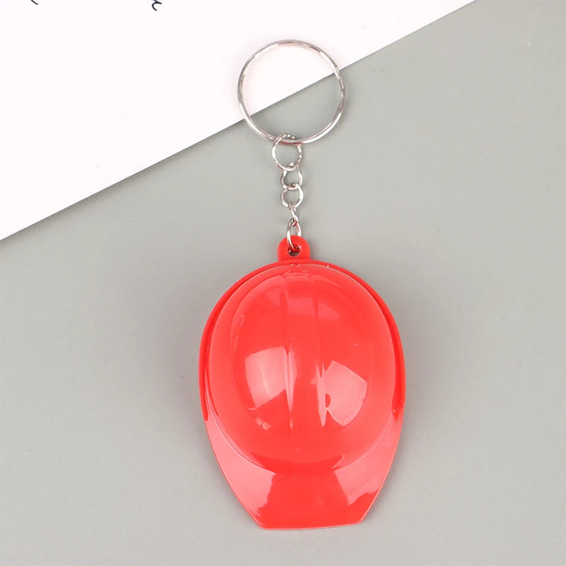 1PC Helmet Hard Hat Keychain Holiday Creative Safety Helmet Opener Keying Jewelry Gift Plastic 3D Helmet Pendant Key Holder Red