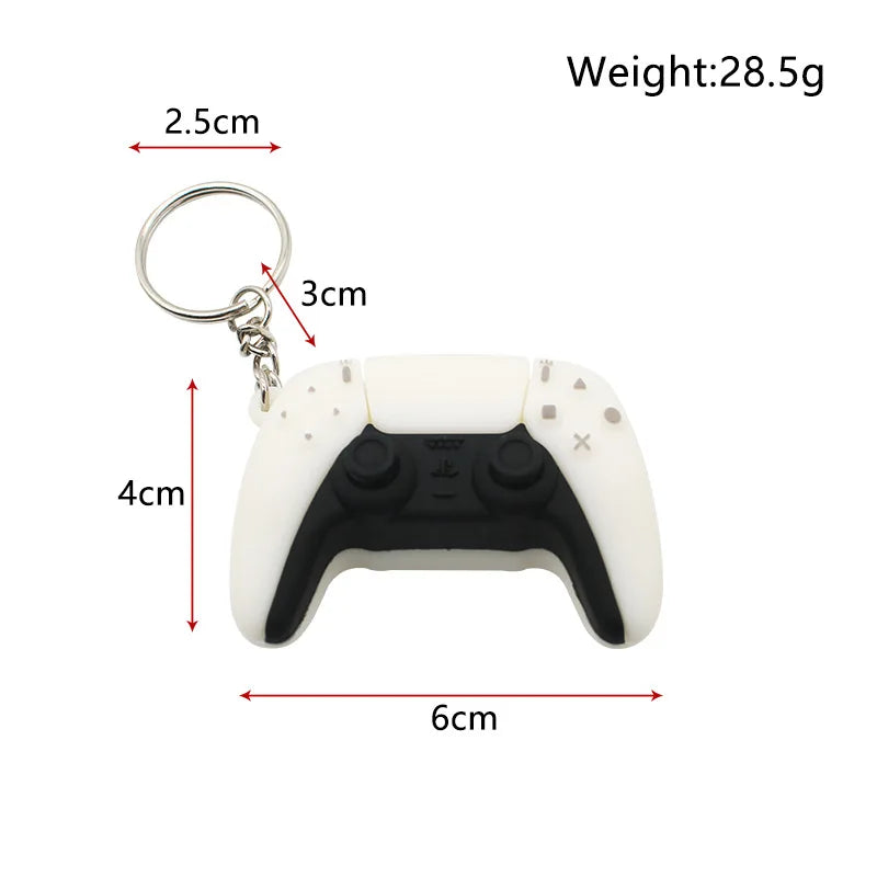 Fashion Ps5 Simulation Drop Glue Console Game Handle KeyChain Boys Pendant llaveros Simple Tide Play Hanging Ornaments Gifts