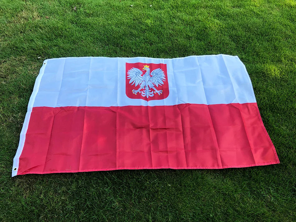 SKY FLAG 90*150cm The Republic Of Poland Eagle flag polish flags white red EU Poland flags Indoor Outdoor Home Decoration