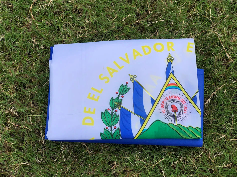 SKY FLAG SV SLV El Salvador flag 90x150cm Patriotic Symbol Of El Salvador Flag polyester hanging banner For Decoration