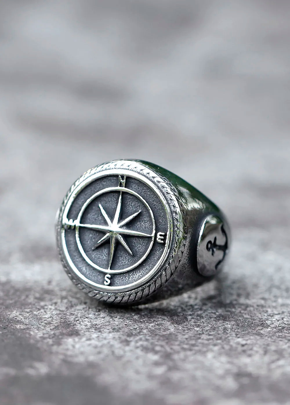 2022 NEW Men's 316L stainless steel rings Vintage Viking Cross Compass Runic Pirate fashion jewelry