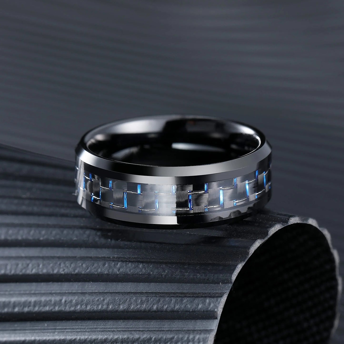 Fashion 8mm Green Color Titanium Stainless Steel Rings for Men Women Black Brushed Men Promise Rings Wedding Party Jewelry Gifts