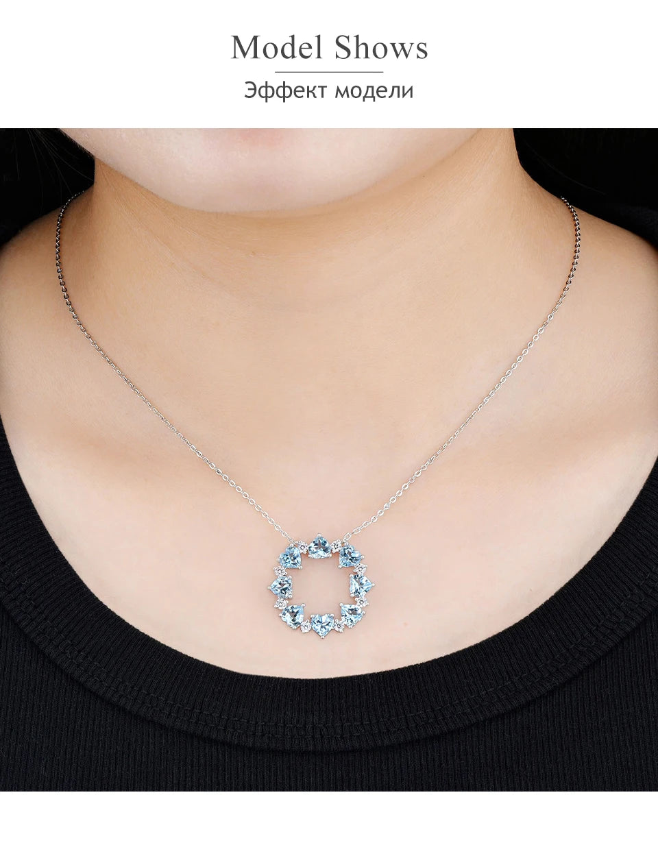 Colgantes de plata de ley con topacio azul cielo natural de 4,5 quilates, piedras preciosas auténticas para mujer, estilo romántico clásico, joyería fina, regalos.