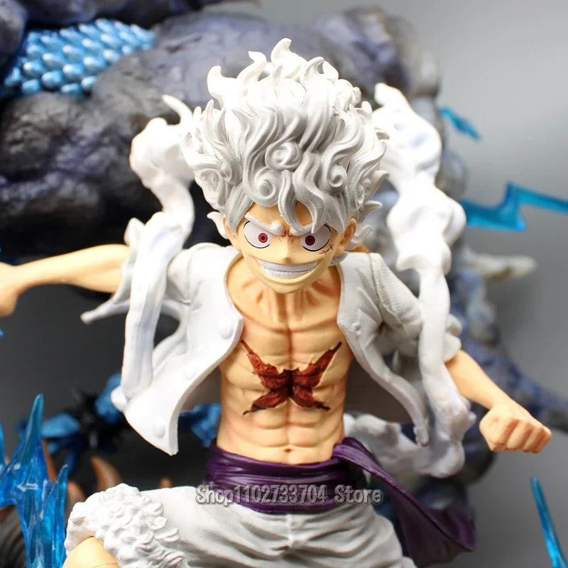 59cm Anime Nika Luffy One Piece Figures Gear Monkey D Luffy VS Kaido Action Figure PVC Model Collection Statue Toys Ornamen Gift