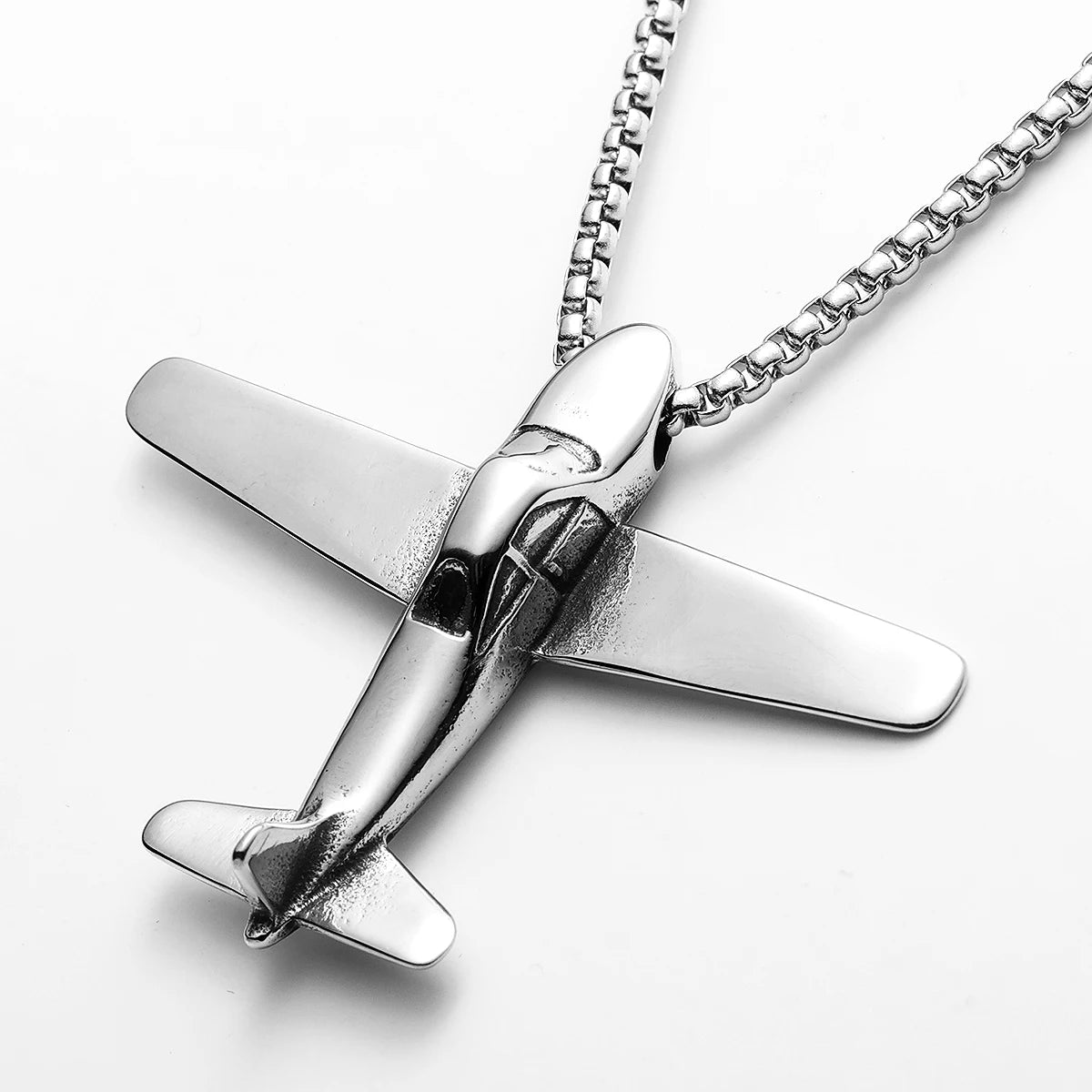 Aircraft Airplane Model Stainless Steel Men Necklaces Pendant Chain Punk for Women Fashion Jewelry Gifts Wholesale Dropshiping