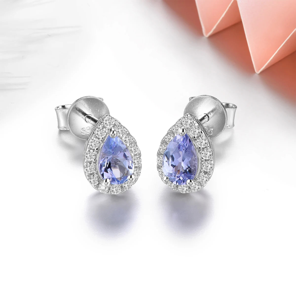 Natural Tanzanite Sterling Silver Stud Earring 0.8 Carats Genuine Gemstone Classic Fine Jewelrys Women Favorite Birthday Gifts