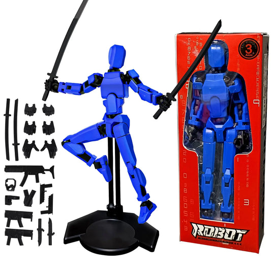 Already Assembled T13 Action Figure with Holder,Titan 13 Action Figure,Lucky 13 Joints Movable Action Figures,Dummy Nova Robot