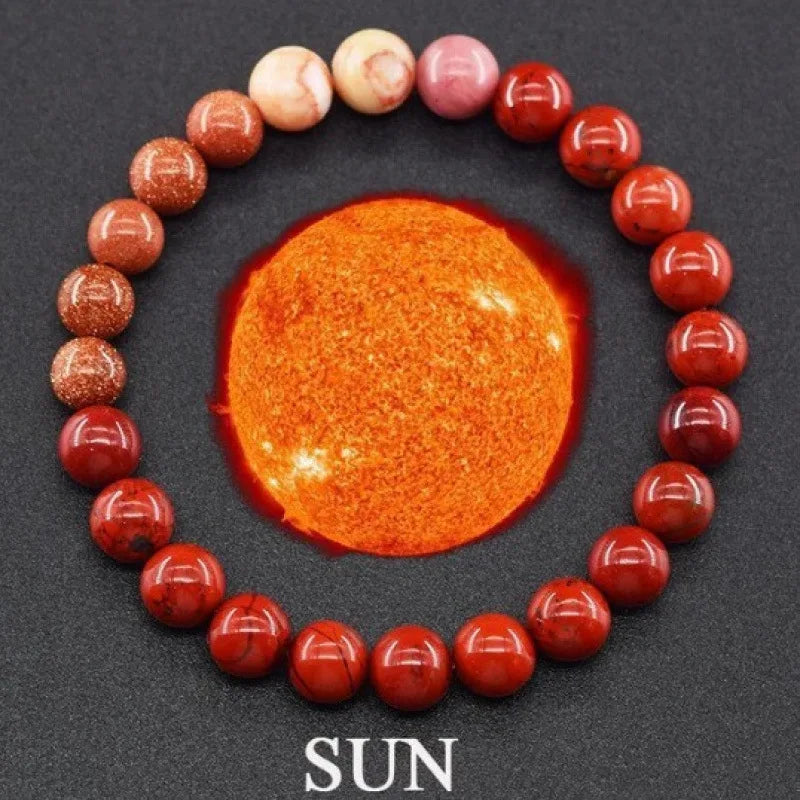 Popular Planet Bracelet Nine Natural Stones Bracelet New Sun Saturn Universe Planet Bracelet Holiday Gift