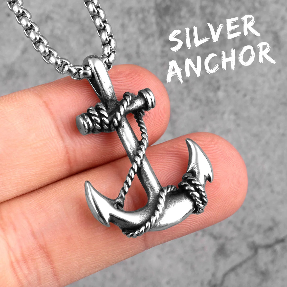 Anchor Sailor Stainless Steel Men Women Necklaces Pendants Chain Vintage Punk Rock Fashion Jewelry Creativity Gift Wholesale