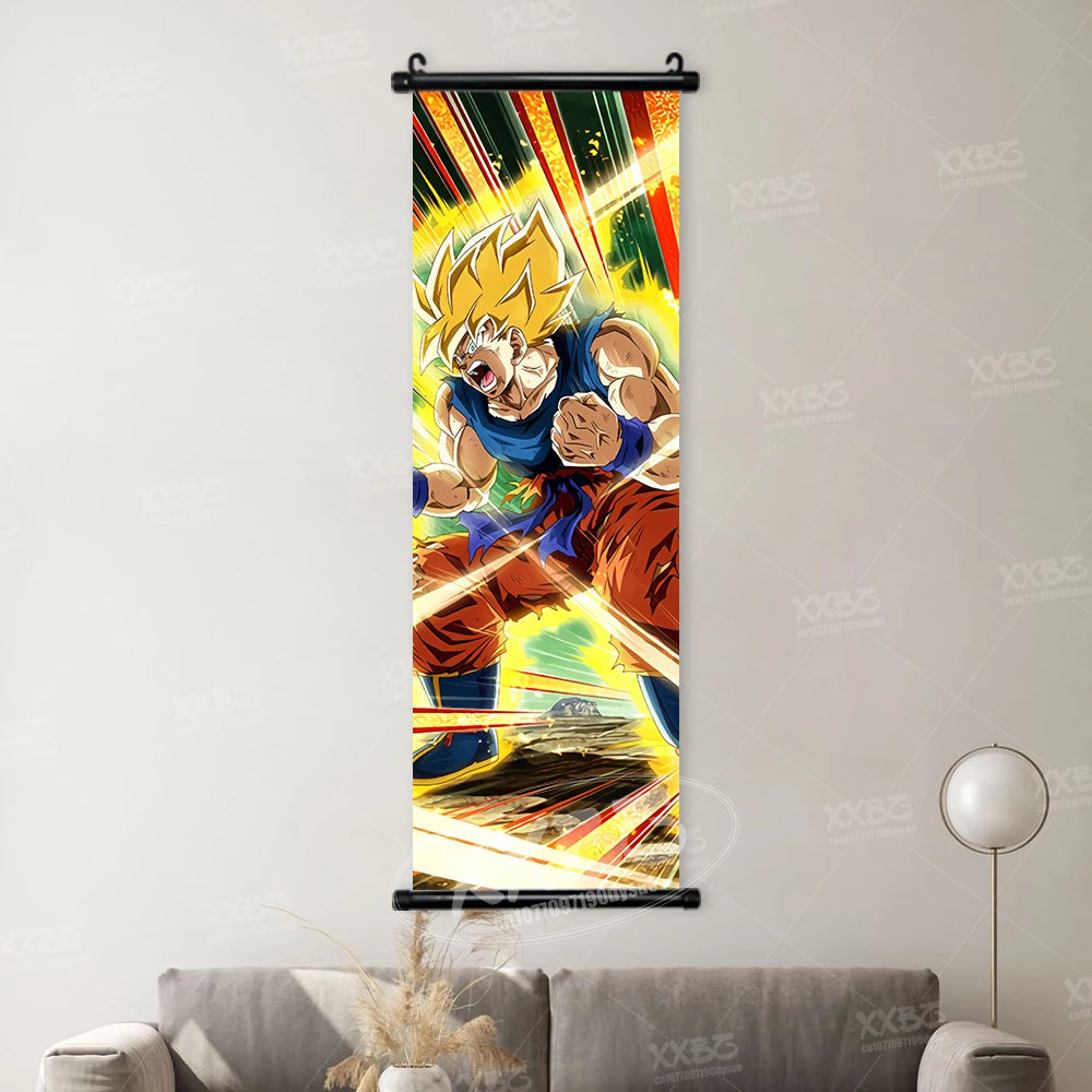 Dragon Ball Picture Recoome Anime PosterS Captain Ginyu Scrolls Painting Majin Buu Wall Art Gotenks Home Decor Goku Wallpaper qlz30-32 CHINA