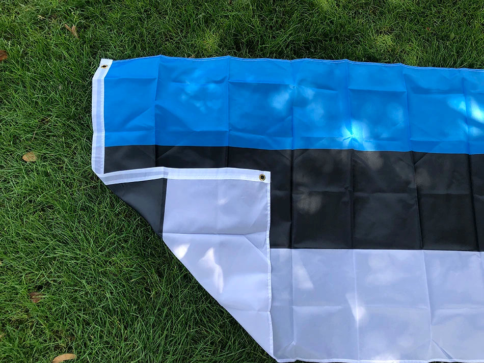 SKY FLAG Estonia flag Banner 90*150cm high quality polyester Hanging Estonia National flag For home Decoration And activity