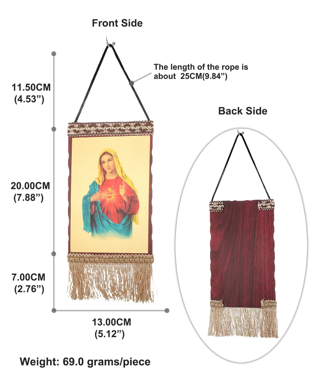 Jesus Christ The Teacher Tassel Hanging Home Wall Decoration Christian Holy Family Virgin Mary Icon Church Ornament Accessories