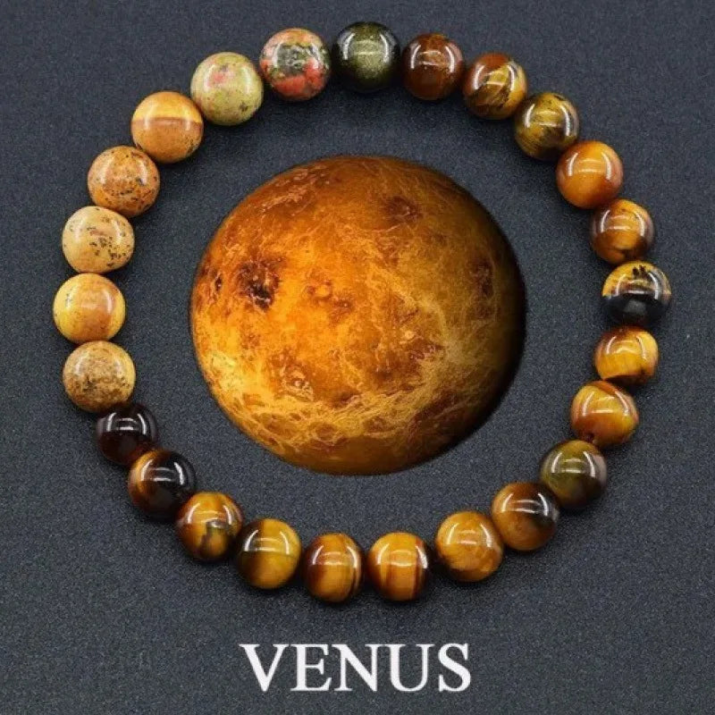 Popular Planet Bracelet Nine Natural Stones Bracelet New Sun Saturn Universe Planet Bracelet Holiday Gift