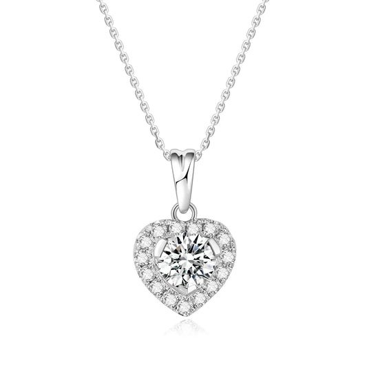 NGIC/NGTC 0.2ct Lab Grow Diamonds Heart Shape Pendants 18K White Gold Elegant Charming Pendnat 0.2ct