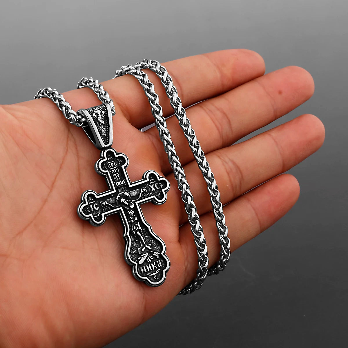 Stainless Steel Hip Hop Fashion Religious Cross Necklace Various Men and Women Jesus Believers Pendant Necklace Wholesale ZJ 105