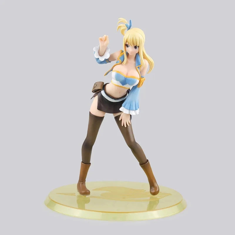 Anime Sexy Girls Figure Fairy Tail Lucy Heartfilia 1/8 Scale Natsu Dragneel PVC Action Figure Collectible Model Adult Toys Doll