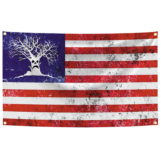 90X150CM Sematary Haunted Mound Harold The Tree Music Art USA Flag Tapestry Wall Hanging Bed Room Bar Aesthetic Room Decor