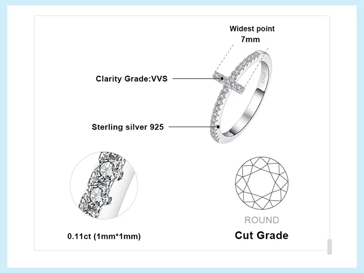 JewelryPalace 5A CZ Moon Star Adjustable 925 Sterling Silver Wedding Engagement Ring for Woman Fashion Love Gift Fine Jewelry