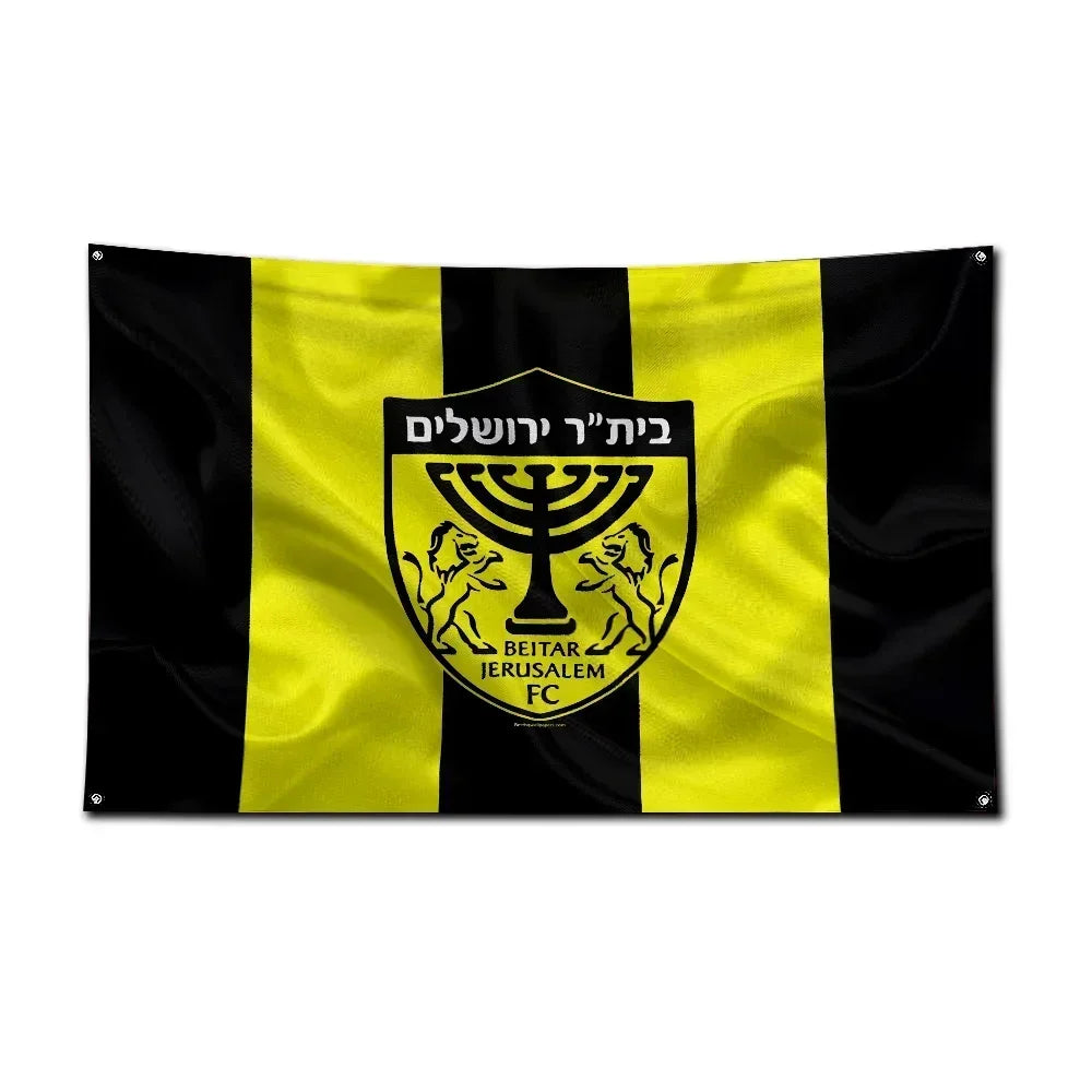 Beitar Jerusalem FC Polyester Printed Banner for Garage or Outdoor Decor Show Team Spirit and Unique Style