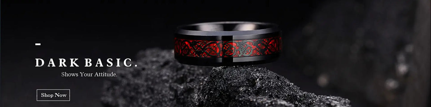 Fashion 8mm Black Stainless Steel Dragon Rings For Men Women Inlaid Blue Carbon Fiber Men Rings Punk Wedding Band Jewelry Gifts