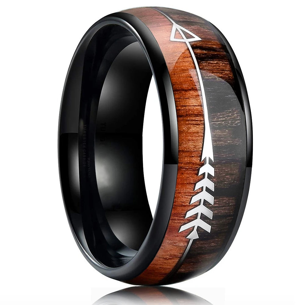 Fashion 8MM Rose Gold Color Stainless Steel Rings For Men Women Colorful Abalone Shell  Inlaid Men Rings Wedding Party Jewelry