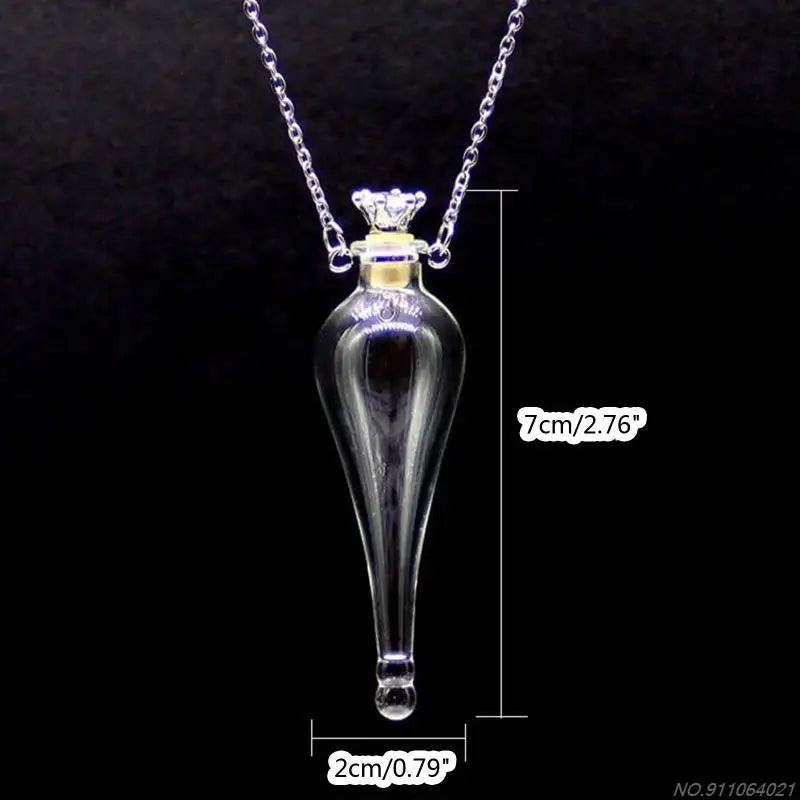 Transparent Heart Vial Bottle Necklaces Steel Chain Make Blood Vial Necklace Women Jewelry Gift Dropship