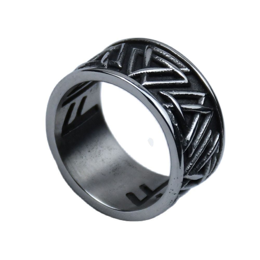 Odin Raven Ring Nordic Viking rune valknut Amulet Ring Stainless Steel Rings Men gift