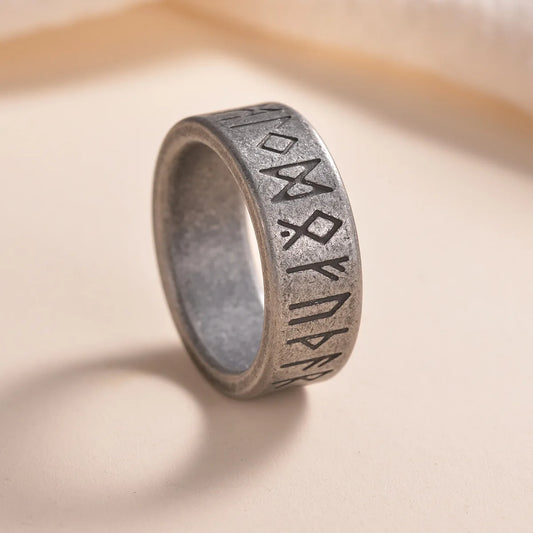 Vintage Viking Rune Ring Stainless Steel Nordic Odin Viking Rings For Men Women Retro Amulet Fashion Jewelry Gift Never Fading