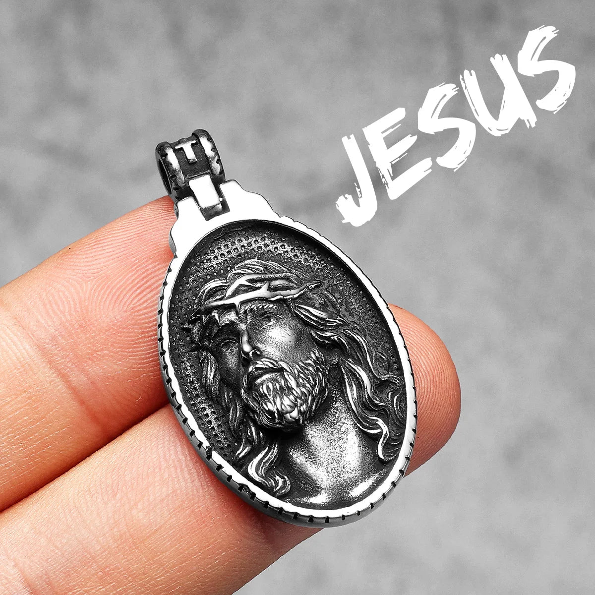 Christian Jesus Powerful Amulets Stainless steel Men Necklaces Pendants Chain For Women Jewelry Male Accessories Gifts Wholesale