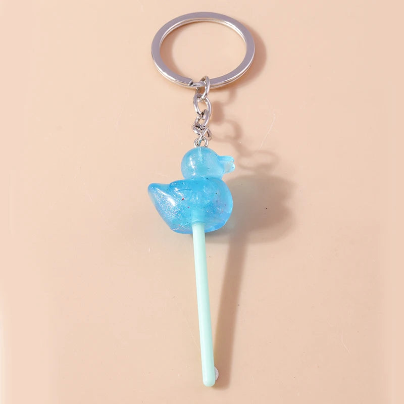 Lovely Resin Candy Lollipop Keychain Mini 3D Simulation Food Key Rings for Men Women Handbag Pendants DIY Kids Jewelry Gifts as picture shows 29